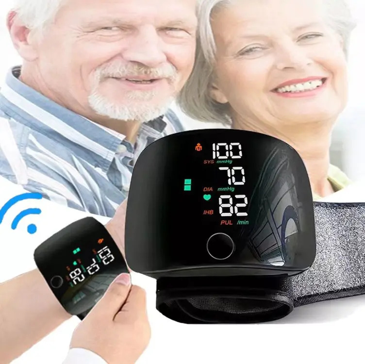 Baumanómetro Digital Bluemos de Muñeca con Voz USB — Contenido del paquete con estuche y cable USB