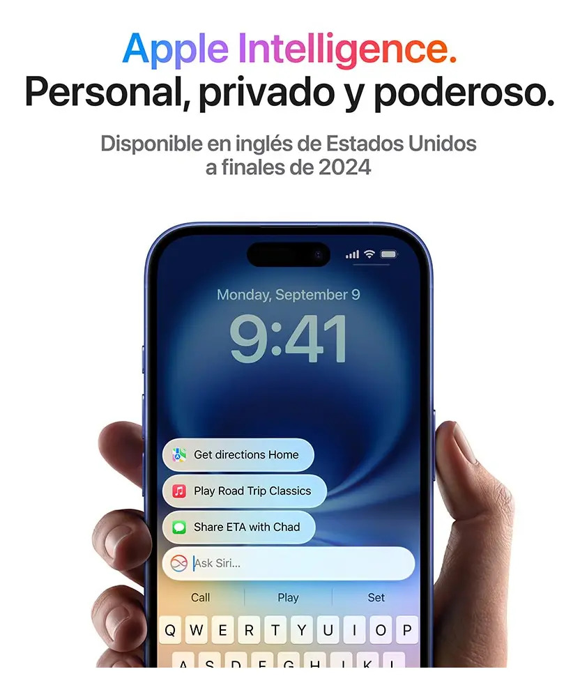iPhone 16 128 GB Negro Apple opiniones y características — Vista frontal con reconocimiento facial