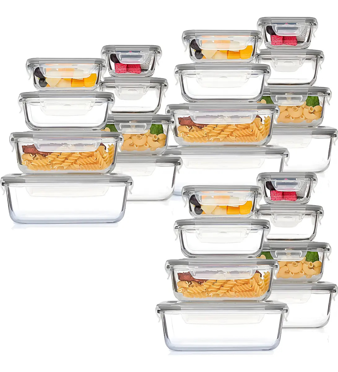 Juego 42pz Recipientes De Vidrio Hermético EasyWare