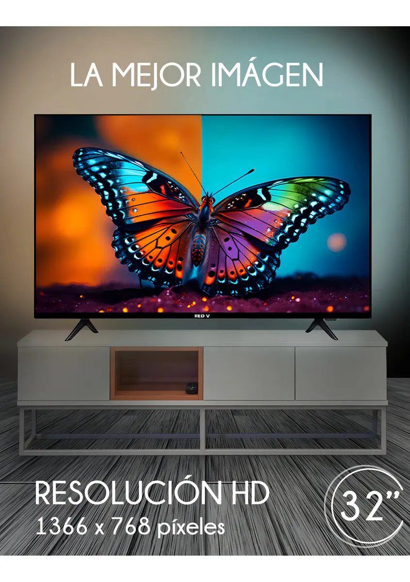 Televisor RedV 32 Pulgadas Smart TV Android — Control remoto incluido con el televisor